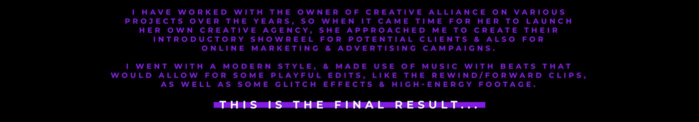 Creative Alliance Introduction Reel by Lekker Creative, image 2