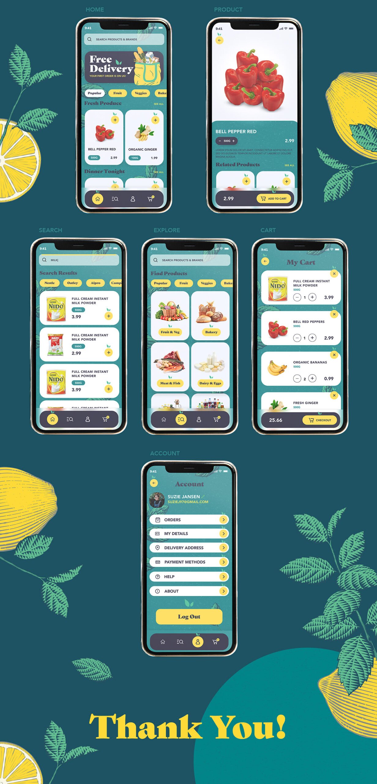Grocery App Design Concept by Lekker Creative, image 4